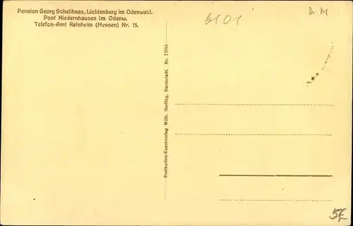 Ak Lichtenberg Fischbachtal Odenwald, Totalansicht, Blick auf das Schloss