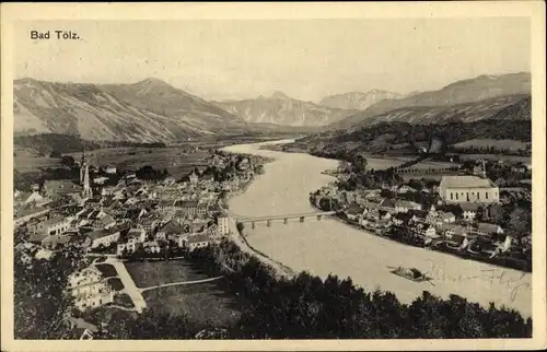 Ak Bad Tölz in Oberbayern, Blick auf die Stadt