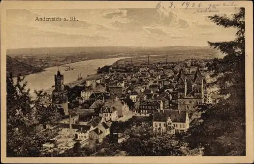 Ak Andernach am Rhein, Gesamtansicht