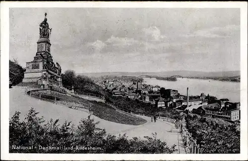 Ak Rüdesheim am Rhein, Niederwald National-Denkmal