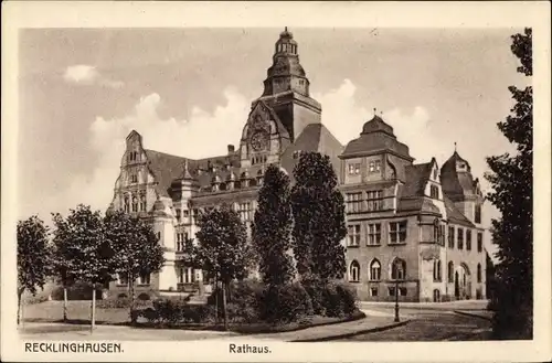 Ak Recklinghausen im Ruhrgebiet, Rathaus