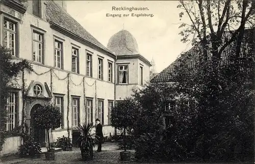 Ak Recklinghausen im Ruhrgebiet, Eingang zur Engelsburg