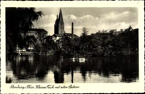 Ak Altenburg in Thüringen, Kleiner Teich mit roten Spitzen