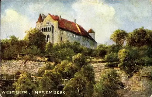 Künstler Ak Nürnberg, Westberg, Schlossansicht