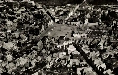Ak Glückstadt, Fliegeraufnahme mit Markt, Elisabeth Kloster