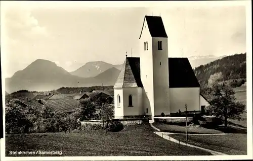 Ak Steinkirchen Obertaufkirchen in Oberbayern, Kapelle, Samerberg, Bergblick