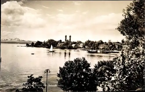 Ak Friedrichshafen am Bodensee, Bucht, Schlosskirche