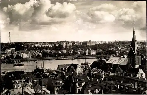 Ak Flensburg in Schleswig Holstein, Teilansicht