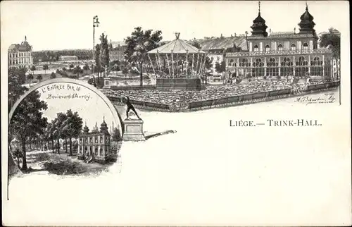 Litho Liège Lüttich Wallonien, Trink-Hall, Boulevard d'Avroy