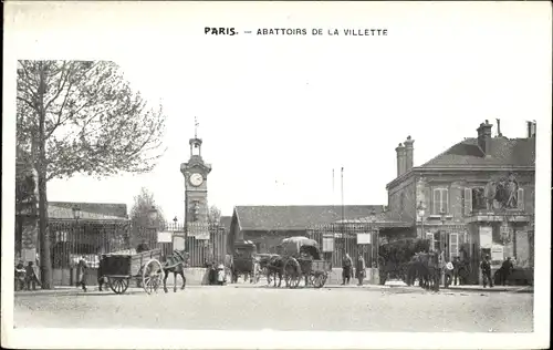 Ak Paris XIX., Abattoirs de la Villette