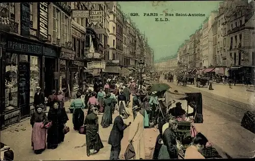 Ak Paris XI., Rue Saint Antoine, Imprimerie