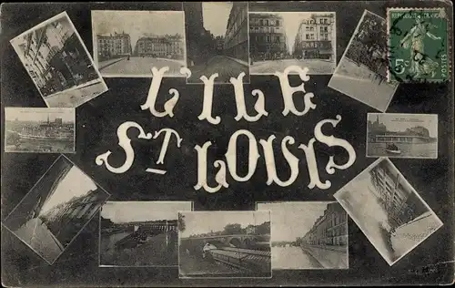 Ak Paris IV, Ile Saint Louis, Stadtansichten, Brücke