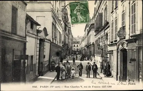 Ak Paris IV., Rue Charles V