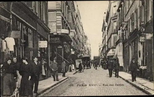 Ak Paris XVII., Rue des Dames