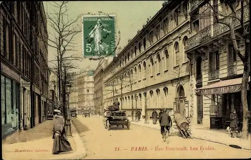 Ak Paris XVII., Rue Boursault, les Ecoles