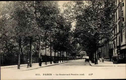 Ak Paris XVII., Le Boulevard Pereire, sud, Hotel