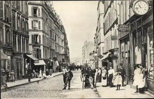 Ak Paris XVII., Rue Lemercier, Geschäfte