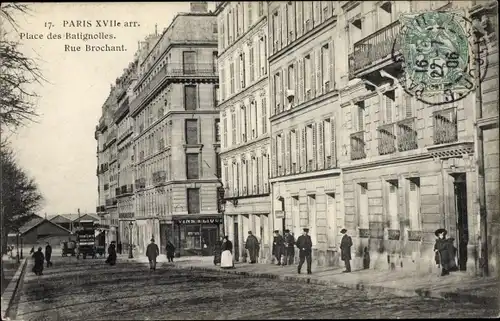 Ak Paris XVII., Place des Batignolles, Rue Brochant