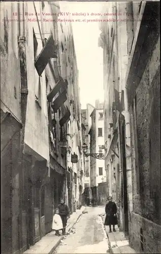 Ak Paris IV., Rue de Venise