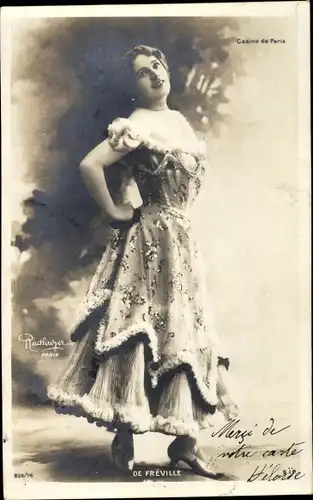 Ak Opernsängerin Mlle de Freville, Portrait, Casino de Paris