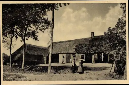 Ak Nordbrabant Niederlande, Brabantsch Dorpsleven, Hedde 't bakske klaor, Mieke