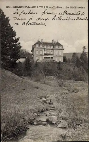 Ak Rougemont le Château Territoire de Belfort, Chateau de St. Nicolas