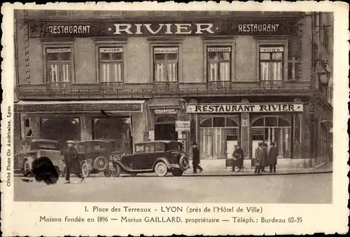 Ak Lyon Rhône, Restaurant Rivier, 1, Place des Terreaux