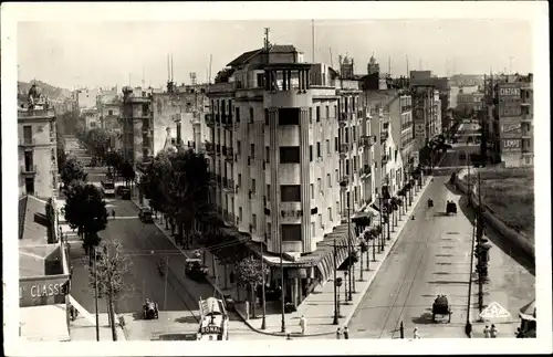 Ak Tunis Tunesien, Place Anatole France, Avenue de Paris, Avenue Theodore Roustan