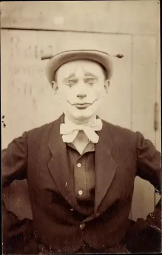 Foto Ak Portrait von einem Clown, Zirkus