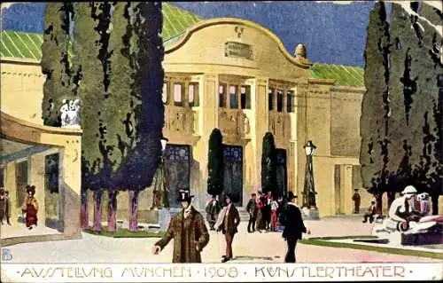 Künstler Ak München Bayern, Bayr. Gewerbeschau 1912, Künstlertheater