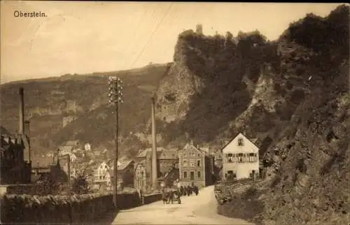 Ak Oberstein an der Nahe, Straßenpartie