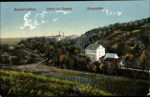 Ak Aschersleben im Salzlandkreis, Burgmühle im Einetal