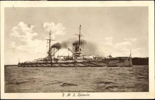 Ak Deutsches Kriegsschiff SMS Kaiserin, Kaiserliche Marine