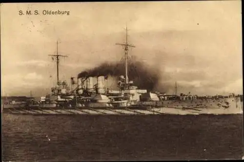 Ak Deutsches Kriegsschiff SMS Oldenburg, Kaiserliche Marine