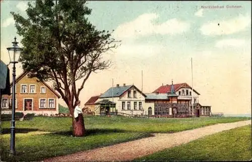 Ak Nordseebad Duhnen Cuxhaven, Ortspartie, Gasthaus