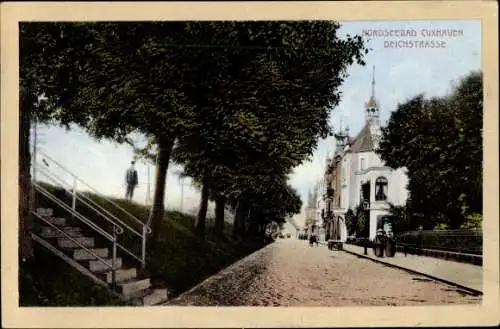 Ak Nordseebad Cuxhaven, Deichstraße