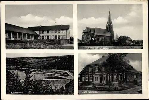 Ak Lammersdorf Simmerath in der Eifel, Kirche, Café Prümmer