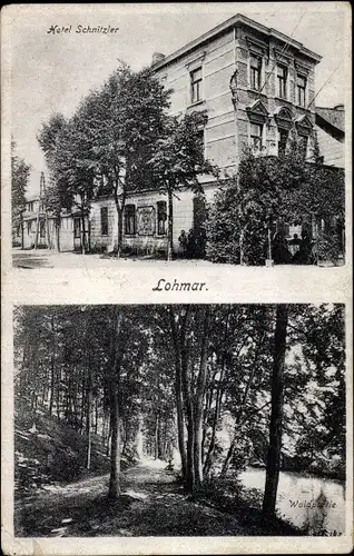 Ak Lohmar, Hotel zum Aggertal, Außenansicht, Waldpartie