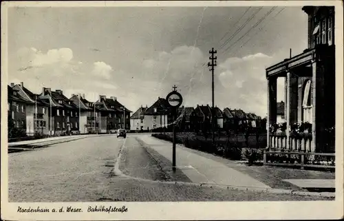 Ak Nordenham in Oldenburg Niedersachsen, Bahnhofstraße