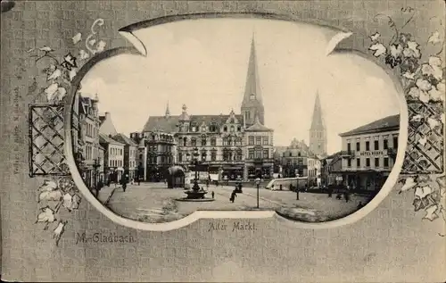 Passepartout Ak Mönchengladbach am Niederrhein, Alter Markt, Hotel