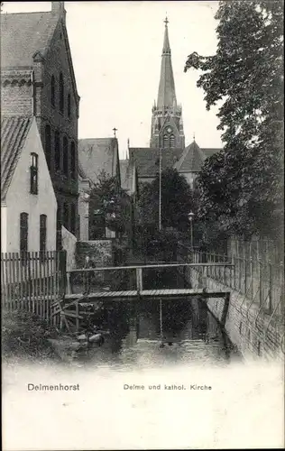 Ak Delmenhorst in Oldenburg, Delme, Katholische Kirche
