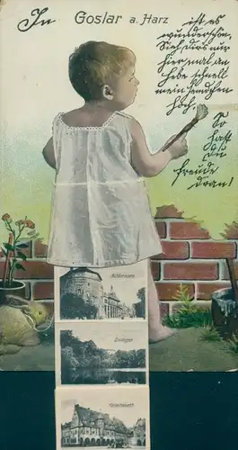 Leporello Ak Goslar am Harz, Zwinger, Stadtansichten