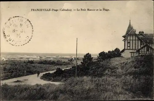 Ak Franceville Plage Calvados, Le Petit Manoir, La Plage