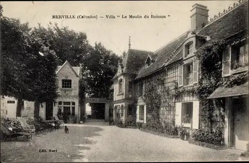 Ak Merville Calvados, Villa Le Moulin du Buisson