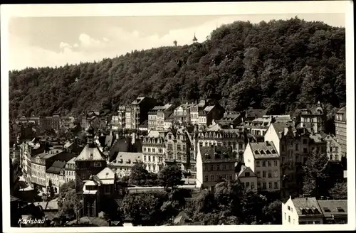 Ak Karlovy Vary Karlsbad Stadt, Blick auf die Stadt
