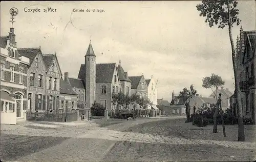 Ak Koksijde Coxyde sur Mer Westflandern, Entrée du Village