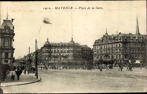 Ak Mainz in Rheinland Pfalz, Place de la Gare