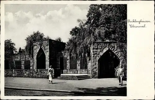 Ak Recklinghausen im Ruhrgebiet, Ehrenmal