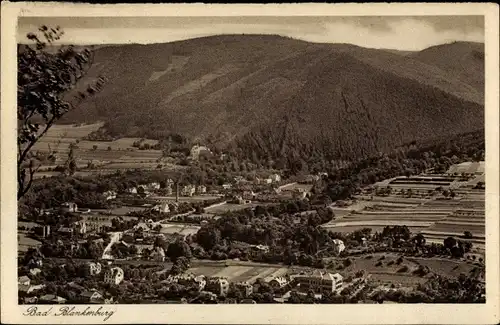 Ak Bad Blankenburg in Thüringen, Blick vom Greifenstein auf den Ort