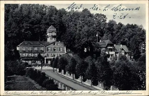 Ak Bad Blankenburg in Thüringen, Sanatorium am Goldberg